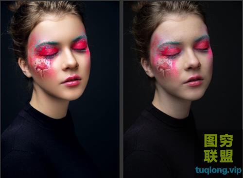 3张 国外模特美妆脸部RAW原片 后期修图练习学习素材