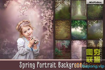 9张高清梦幻人像合成叠加背景素材