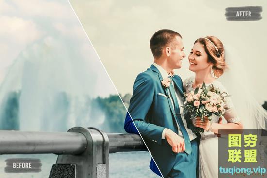 50款怀旧复古风格婚礼色调LUTs Lightroom预设