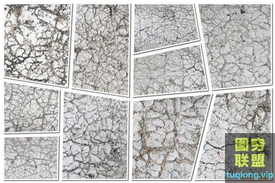 10张高清破碎的白色岩石纹理图片素材