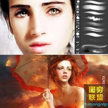 32套CG绘画笔刷 PS画笔效果笔触平面设计原画插画笔刷