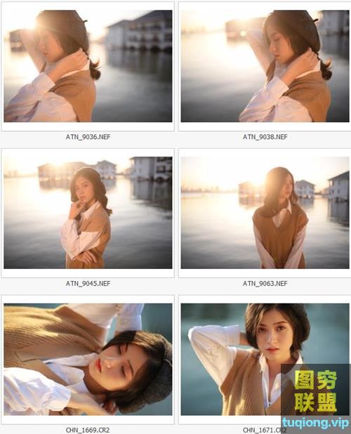 6张小清新美女逆光摄影写真RAW原图CR2 NEF原片