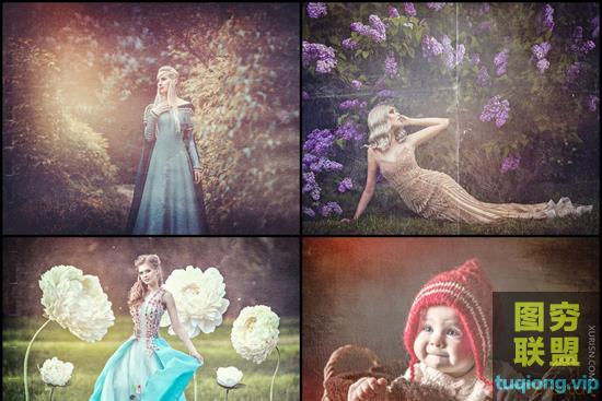 50张高清复古电影照片PS叠加溶图素材Vintage Film Photo Overlays