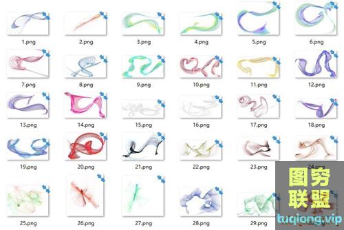 30张 4K高清婚礼丝绸飘纱叠加合成PNG素材