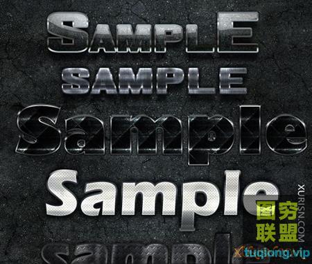 13款不透钢文字PS样式