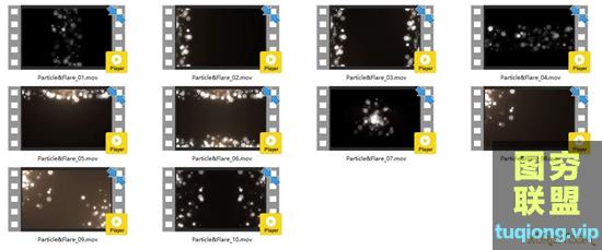 10个1080P高清华丽的光效转场视频素材