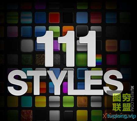111种特效字体、按钮、渐变效果PS样式集