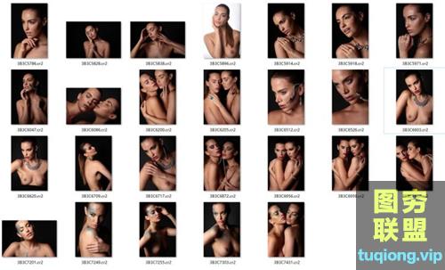 26张外国模特人体摄影RAW原片 修图练习学习素材