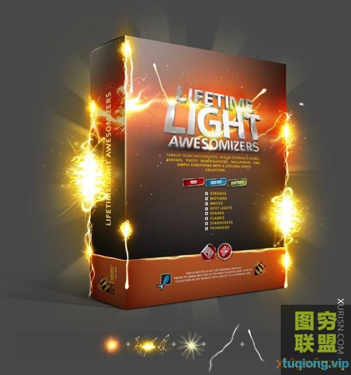 超酷炫光光线PSD透明图层设计合成素材