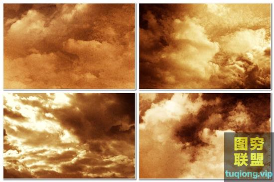 4P高清昏暗沉闷压抑天空图片素材Vintage Grunge Sky Backgrounds