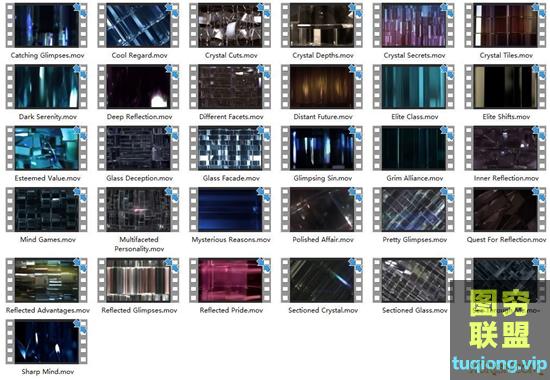 31组玻璃镜面反射光 Glass Facets 全高清影视后期素材包 1080P