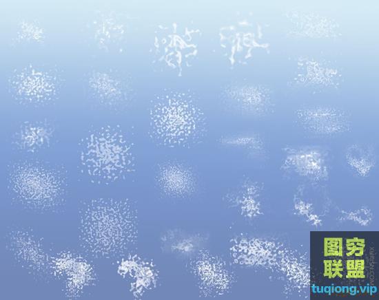 30种水面纹理Photoshop笔刷素材