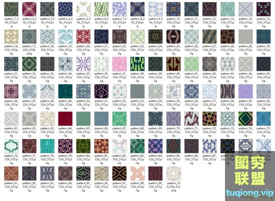 100款无缝图案贴图素材seamless patterns