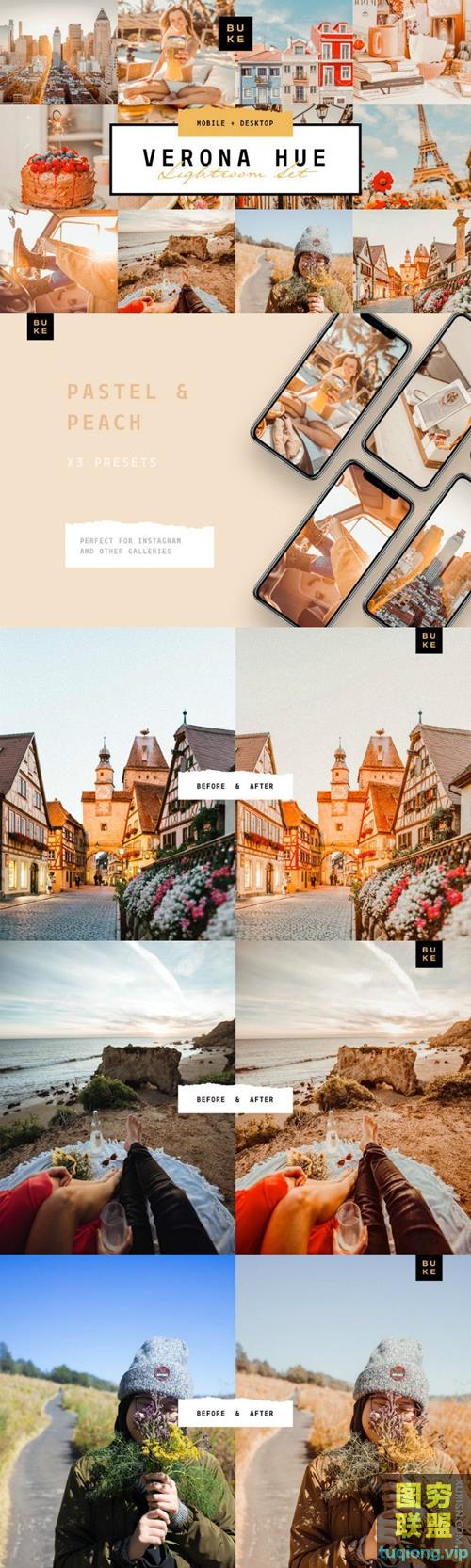 维罗纳色调LR预设包Verona Hue Lightroom Preset Bundle