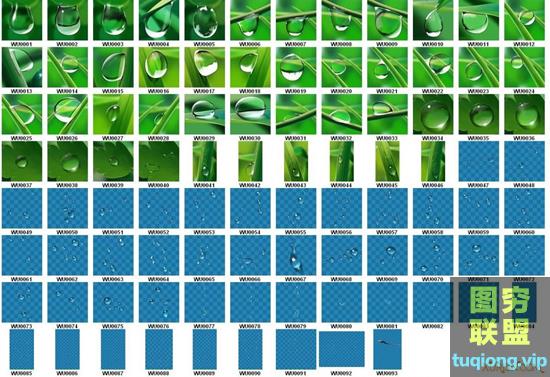 93P高清PSD透明水滴素材300DPI