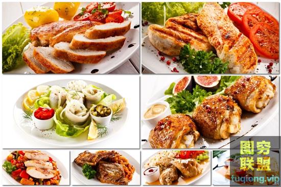 25张超清肉食装盘配菜图片素材集