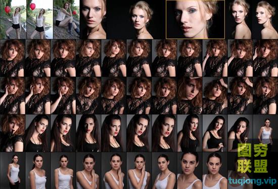 51张性感国外模特人像RAW原图CR2格式 修片练习素材