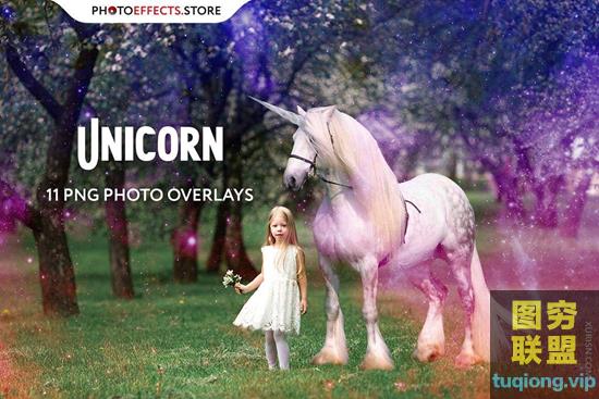11P 透明免抠独角兽PNG图片集照片合成素材