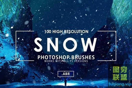 100种落雪飘雪特效PS笔刷
