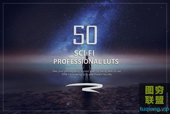50个科幻效果 LUT 和 LR预设包Sci-Fi LUTs and Presets Pack