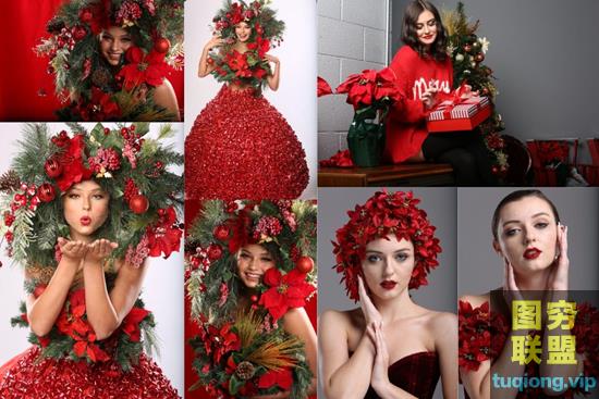 84张时尚性感美女圣诞装饰写真RAW原片CR2格式
