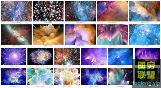 22张高清超强视觉冲击力空间爆炸效果背景素材Space Explosion