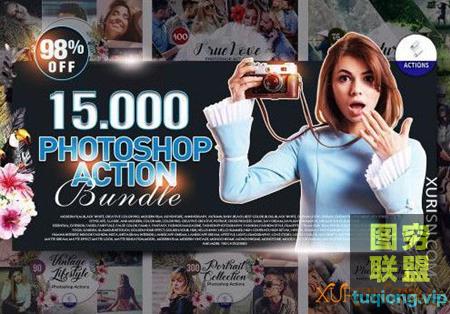 Inkydeals 15000+ PS调色动作套装 Photoshop Actions Bundle