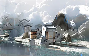 果冻冻柠茶Blender场景概念设计(高清画质无素材)