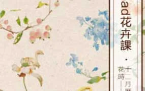 池汐iPad水彩花卉花时十二月历花（画质清晰无素材）