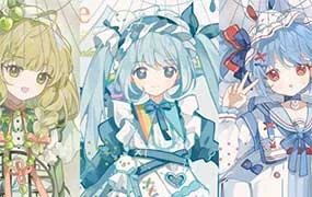 莫那缘气fufu萌系少女立绘团练（高清画质带课件）