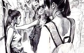 本杰明街头速写300张146节(画质清晰无素材)