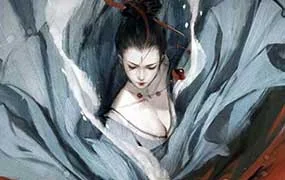 壳中蝎水墨古风插画第五期（超清画质带课件笔刷）