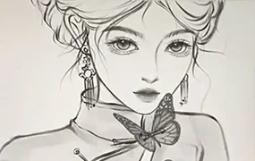 小王仙仙ipad人像基础精讲线稿(画质清晰无素材)