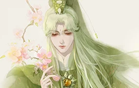 风畔川蓿古风人物半身插画课(高清画质无素材)