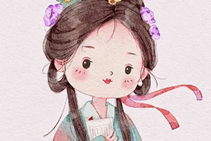 鱼小沫萌萌古风iPad插画课(高清画质带笔刷)