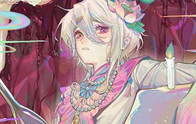 艾鸭主观色彩人物插画班第1期(高清画质带素材笔刷)