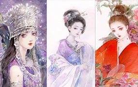 棉花圃唯美女子插画第102期(高清画质无素材)