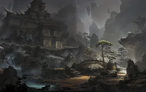 CZ老银五弦游戏影视场景概念设计(高清画质带可见笔刷)