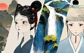 MG动画自习室Blender水墨人物与场景案例教程（高清画质带素材）