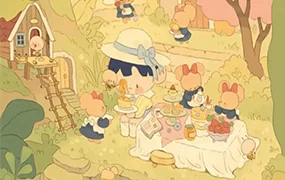 韩白白插画质感风格塑造第5期(画质清晰带素材笔刷)