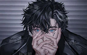 秋水前韩系半身人物插画设计系统课(高清画质无素材)