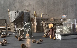 Redshift for C4D从0到1的渲染综合实战案例 Redshift室内渲染实战