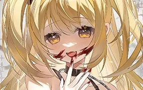 莫那逃逸莓茶日系风格人像团练（画质高清有笔刷课件）
