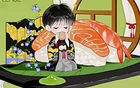 水水子美食QQ人插画团练课第5期（画质清晰无素材）