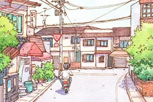 邱啊璐钢笔淡彩中级班第2期(画质清晰带参考图)