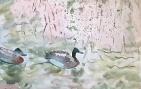 阿俏老师春之序曲水彩风景(画质清晰无素材)