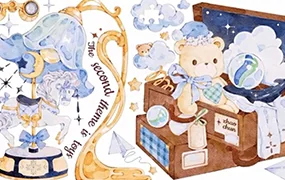 昭春落日ipad水彩胶带第3期(画质清晰带素材笔刷)