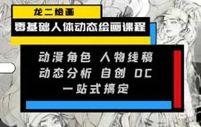 龙二零基础人体动态绘画课（高清画质带素材）