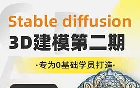 周攸爽Stable diffusion 3D ZBrush建模第2期（高清画质带素材）