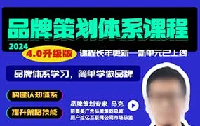 马克说品牌丨品牌策划体系课程4.0版（高清画质带部分素材）